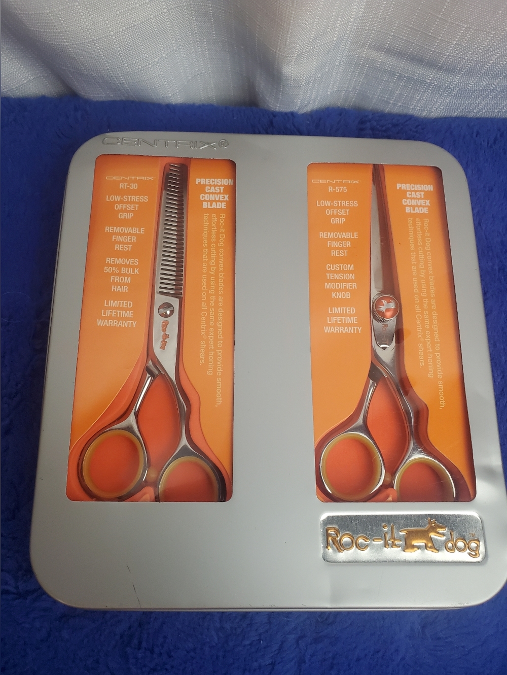 Centrix Roc-it Dog Stylist Shears R-575 & RT-30 Duo Combo, Scissors by Cricket